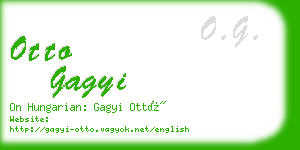 otto gagyi business card